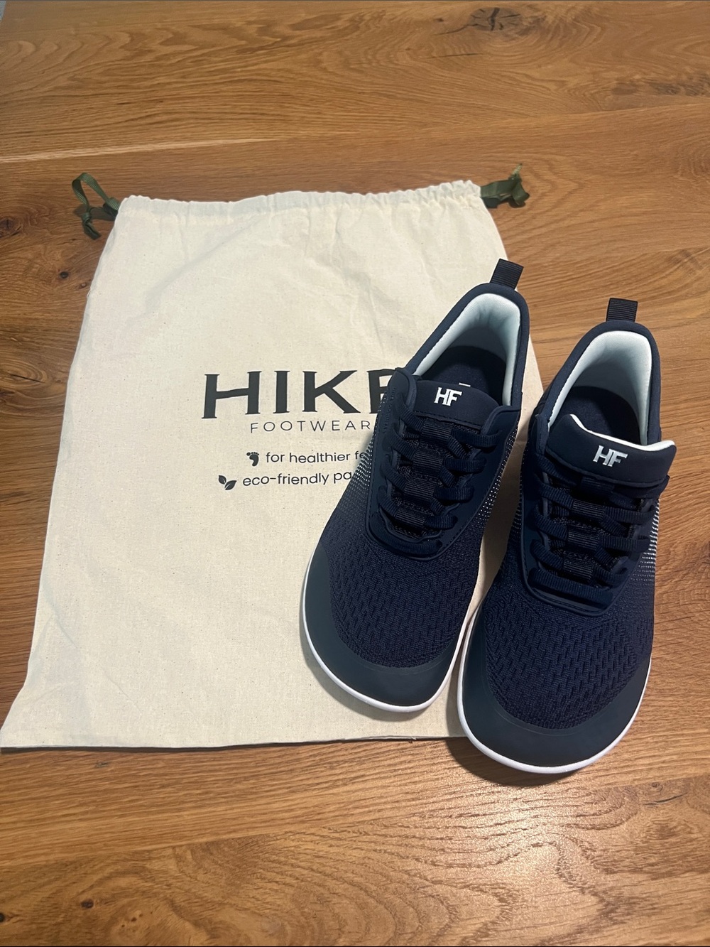 Hike Footwear HF Stride Blue Barefoot Lace Up Sneakers Womens 6 EU 36